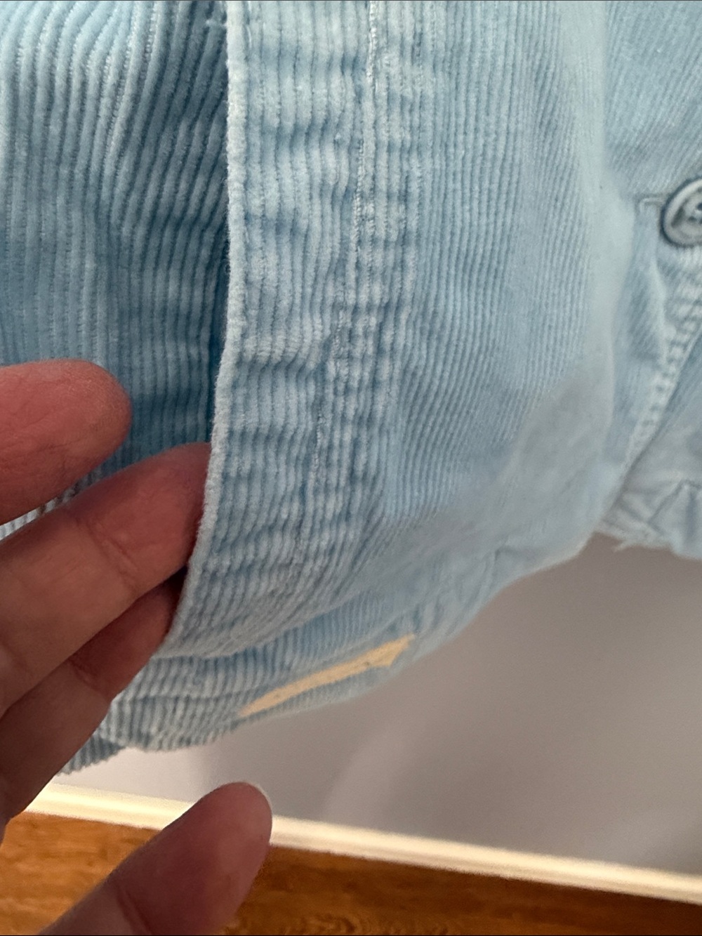 Life is Good Corduroy Button-Down Jacket Light Blue Large - Picture 5 of 9